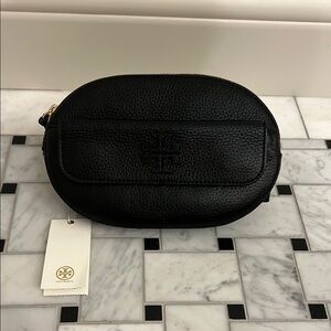Tory Burch Black Leather Belt Bag NWT